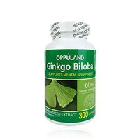 Oppuland Ginkgo Biloba,Supports Brain Function,Promotes Mental Function and Memory, 60mg 300capsules