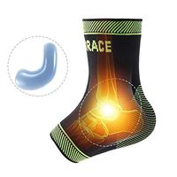 Infused Compression Ankle Brace, Silicone Ankle Sleeve Support, Pain Relief from Plantar Fasciitis, Achilles Tendonitis- Reduce Foot Swelling & Prevent Ankle Injuries（Green,XL）