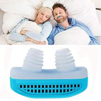 Anti Snoring Devices 2-in-1 Snoring Air Purifier Nose Vents Plugs Snoring Solution Stop Snore Mute Nasal Dilators Sleep Aid Clip Device for Comfortable Sleeping Man and Women (Blue, One)