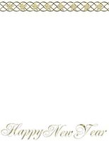 Happy New Year Stationery Printer Paper 26 Sheets