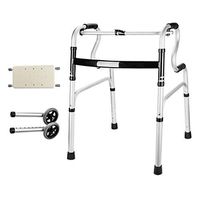 Drive Folding Walker Multifunction Adjustable Height with Sitting Board and Wheels Walking Aids for Elderly, Seniors, Handicap, Disabled,Max180kg