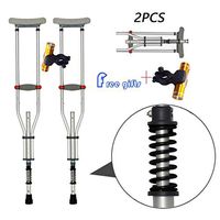 Crutch Elderly Medical Non-Slip Underarm Crutches Telescopic Single Turn Disabled Folding Walking Stick Child Support