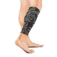 Calf Guard Sleeves Vintage Decoration Pattern Sports Calves Guards Sleeves for Running, Basketball, Baseball, Football