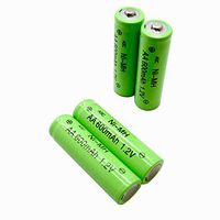 ASC Solar Light AA Ni-MH 600mAh Rechargable Batteries (Pack of 12) (AA 600mAh)