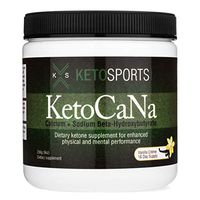 KetoSports KetoCaNa BHB Exogenous Ketone Supplement, Stimulant-Free Physical & Mental Performance Energy Booster Vanilla Creme 10.75 Oz Container 16 Servings