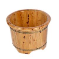 Feet Soaking Tub，Foot Basin Wooden Bucket，Thicken Wooden Tub，Foot Spa Wooden Tub，Cypress Wood Foot Bucket，Solid Household Foot Bath Barrel (Size : 12IN)