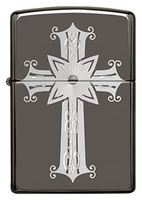 Personalized Black Ice Cross ZIPPO Lighter - Free Engraving (29515)