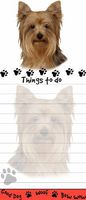 "Yorkie Magnetic List Pads" Uniquely Shaped Sticky Notepad Measures 8.5 by 3.5 Inches