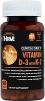 Natural Vitamin D3 Plus K2 Bone & Joint Support Supplement. Non GMO Complex for Arthritis, Inflammation, Loss of Mobility, Bone & Teeth Density, Healthy Heart. 90 Vegetarian Soy Free Chewable Pills