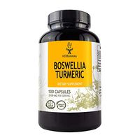 Turmeric Curcumin with Black Pepper and Boswellia 100 Capsules 2100 mg | Supports Muscle and Joint Health | Strengthens The Immune System | Pain Relief | Anti-Inflammatory | Antioxidant