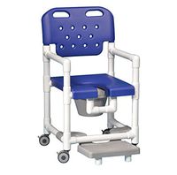 Innovative Products Unlimited ELT817 P FR B Elite Shower Commode Chair with Footrest, 21 lb
