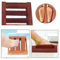 IndiaBigShop Wooden 3 Rods Foot Roller Massager for Pain & Stress Relieving Handcrafted Acupressure/ Reflexology Tool - Perfect Present for Men