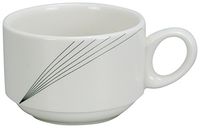 Yanco UR-001  Stackable Coffee/Tea Cup, 7-oz, 3.5" Diameter, Porcelain, Bone White, Pack of 36