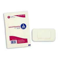 Dynarex Island Dressing - Bordered Wound & Surgical Incision Non-Stick Wound Dressings - Sterile (Individually Wrapped) - Small 2"x3.5" - 50 Count