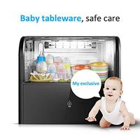 lijunjp Desktop Cleaning Cabinet, Horizontal Mini Cupboard Household Ultraviolet Temperature Disinfection Cabinet Drain Design, for Family Kitchen, Restaurant