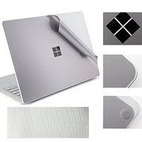 XSKN 2 in 1 Anti-scratch Full Body Skins Ultra Thin Removable Bubble Free Decal Laptop Sticker for Microsoft Surface Laptop (2017+) Upper and Bottom Cover (Space Gray, +Clear Keyboard Skin)