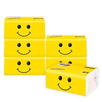 Dartphew Soft Toilet Paper Natural Wood Pulp Paper Towels Roll, Household Three-Layer Paper Towels- Soft Skin-Friendly Paper - Strong and Highly Absorbent Hand Towels (5 Pack,Yellow)