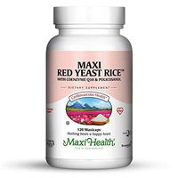 Maxi Health Red Yeast Rice - with Co Q10 & Policosanol - Cholesterol Support - 120 Capsules - Kosher