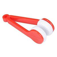 Portable Multifunctional Glasses Cleaning Rub Eyeglass Sunglasses Spectacles Microfiber Cleaner Brushes Wiping Tools Mini - Red