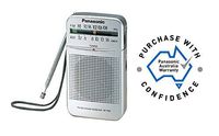 Panasonic RF-P50d Pocket AM/FM Radio Silver RF-P50D