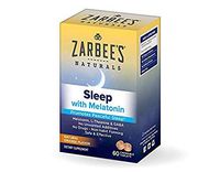 Zarbee's Naturals Sleep Melatonin, Orange Flavor, 60 Chewable Tablets (Pack of 2)