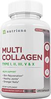 Best Multi Collagen Peptides Protein Pills Type I, II, III, V, X - Hydrolyzed Collagen Capsules for Women and Men for Anti-Aging, Hair, Joints and Bones - 90 Collagen Supplements 1500 mg