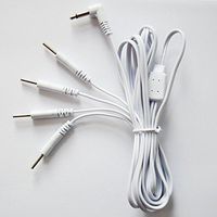 KONMED DC 3.5mm Lead Wires for Tens/EMS Machine 4-pin 2mm Tens Unit Cords (2)