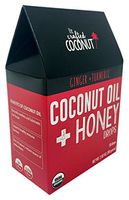 Organic Coconut Oil and Honey drops - GINGER + TURMERIC, soothing lozenge for the throat, supports a healthy immune system, rich source of antioxidants