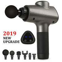 MASWATER Massage Gun Multifunctional Massage Gun Percussion Massager Quiet Portable Handheld Deep Muscle Massager 20 Speeds Helps Relieve Muscle Soreness and Stiffness Personal Massage Device (Gray)