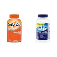 One A Day Women’s Multivitamin, Supplement with Vitamins A, C, E, B1, B2, B6, B12, Biotin, Calcium and Vitamin D, 200 Count and One A Day Men’s Multivitamin, Supplement with Vitamins