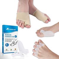 Orthopedic Bunion Corrector and Bunion Relief - Bunion Pads Hammer Toe Straightener Toe Spacers Big Toe Separators for Women & Men with Integrated Gel Toe Wrapper Day Night Support - 3 Pairs