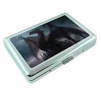 Dragon D12 Silver Metal Cigarette Case Fantasy Mythology