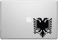 Albanian Eagle - Black Vinyl Decal for 13" Macbook