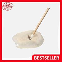 Dust Mop 48 In. Lambs Wool Wedge Hardwood Handle Tile Vinyl Floor Duster Cleaner