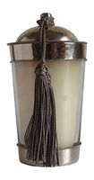Enchanting Jasmine 5” Votive Non-GMO Scented Candle with Handmade Moroccan Silver and Glass Lidded Display Enclosures, Fresh as a Summer Breeze