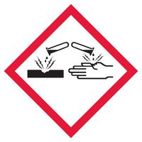 GHS/HazCom 2012: Pictogram Label, Corrosive, 2" x 2" (Pack of 500)
