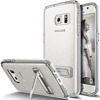 Galaxy S7 Edge Case, OBLIQ [NaKED SHIELD][Clear][Metal Kickstand] Slim Fit Crystal Clear Scratch Resist Heavy Duty Protection Dual Layer Case for Samsung Galaxy S7 Edge