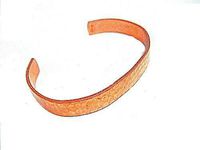 Solid Copper Cuff Bracelet Hammered Design Texture
