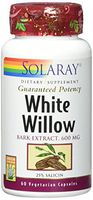 Solaray White Willow Bark Extract 750 mg Veg Capsules, 60 Count
