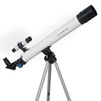 Twin Star 50mm Beginner Compact Refractor Travel Telescope Brand (Telescope with Ultimate Factivity, White)