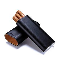 Humidors Set Cigar moisturizing Set Portable Three-Pack Packaging of Beautiful Gift Box (Color : Black, Size : 187.84.5cm)