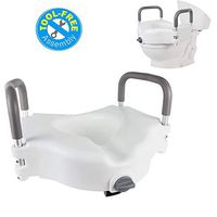ZZYYZZ Elevated Toilet Seat,5" Elevated Toilet Seat Risers for Elderly, Portable Raised Toilet Seat with Handles, Disabled Medical Riser Seat with Arms
