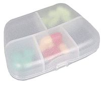 7-Day Pill Organizer,Weekly AM/PM Push Button Pill Box with 7/14/21 Compartments (5 Compartments)