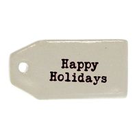 Happy Holidays Gift Tag Label Set 6 | Christmas Xmas Reusable Wine Bottle