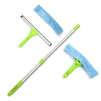 Window Squeegee & Scrubber -ANMADE 3 in 1 Professional Window Cleaning Kit Compact and Detachable Window Washer of Mighty Window Cleaning for Glass, Mirror, Shower, Home and Bathroom
