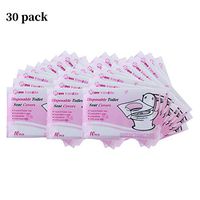 Travel Pack 10 Packs (100-Count) Portable Paper Toilet Seat Covers - Flushable, Bio-degradable, Disposable (One Size, 30 Packs)