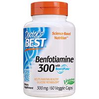 Doctor's Best Benfotiamine, Non-GMO, Vegan, Gluten Free, Soy Free, Helps Maintain Blood Sugar Levels, 300 mg, 60 Veggie Caps
