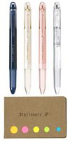 Pilot Hi-tec-c Coleto 3 Color Multi Pen Body Component, Basic & Pearl Pattern, Rubber Grip, 4-Pack, Sticky Notes Value Set