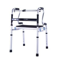 Luckya Walker Disabled Walking Aids Cane Chair Elderly Armrests Four Feet Elderly Walking Frame Non-Slip Walking Stick with Hospital