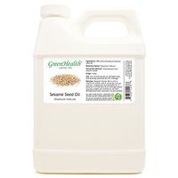 GreenHealth Sesame Seed Oil - 32 fl oz (946 ml) Plastic Jug w/Cap - 100% Pure Carrier Oil